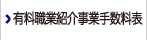 有料職業紹介事業手数料表